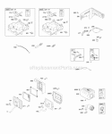 Air Cleaner Controls Exhaust System Governor Spring Ignition Diagram and Parts List for 157302-1065-E8  Briggs and Stratton Engine